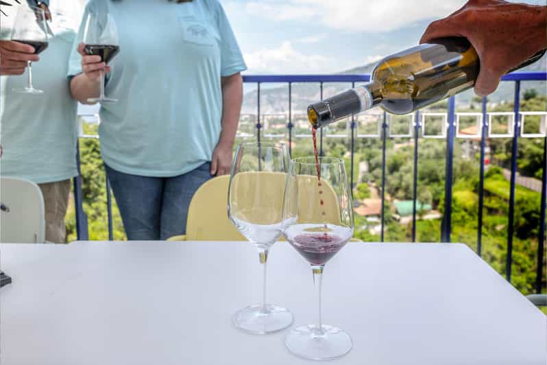 5 Wine Tastings with Typical Products in Sorrento Coast - First Sip with Vesuvius in View