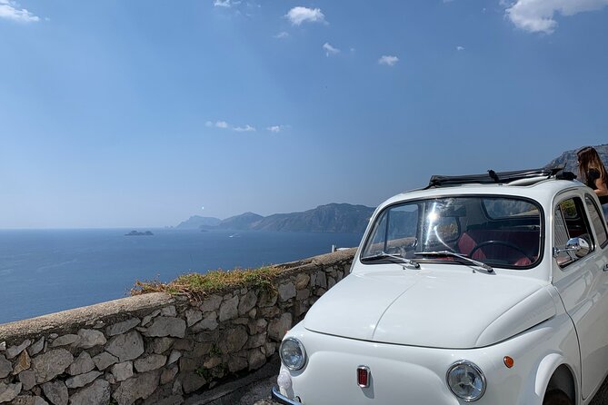 Amalfi Coast Vintage Tour. The Dolce Vita in an Original Fiat 500 - Positano stroll time: colorful lanes, craft shopping, and beach access