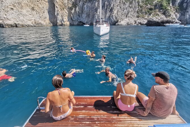 Capri Boat Tour from Sorrento with Limoncello - Marina Grande: the lively beach stop and another swim chance
