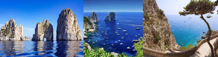 CAPRI: FULL DAY PRIVATE BOAT TOUR ON LUXURY TENDER - Baths of Queen Giovanna and natural pool vibes along the Sorrento route