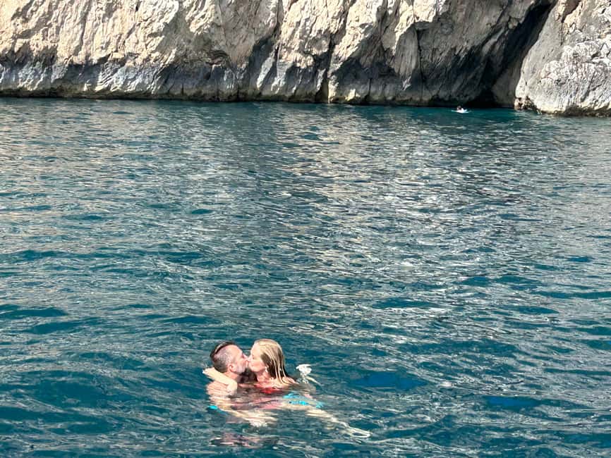 Capri Island Private Day Cruise : from Sorrento - Marina Piccola: where the day shifts toward swimming