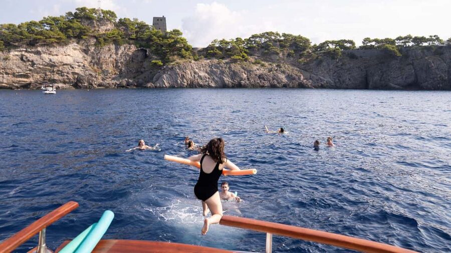 Capri Island Private Day Cruise : from Sorrento - Capri landing at Marina Grande: free time for shops and views