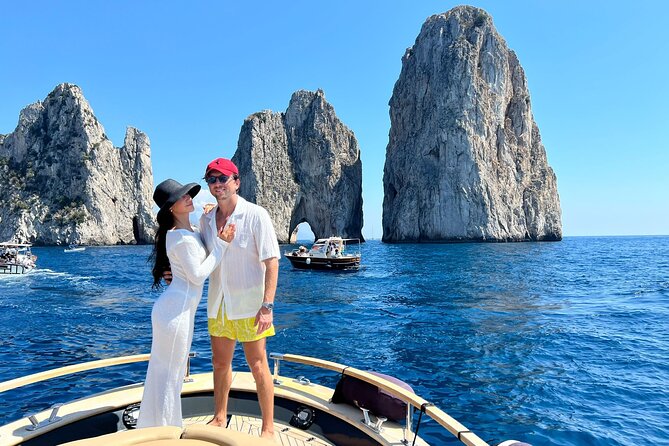 Capri Premium Boat Tour and City Visit Free Bar and Aperitif - Punta Ventroso: where the aperitif and swim time happen