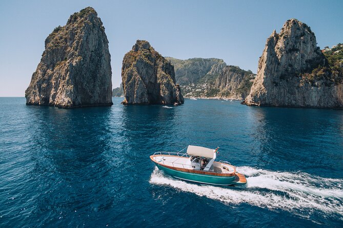 Capri Private Boat Tour from Sorrento, Positano or Naples - From White and Marvellous Grotto to the Green Grotto swim