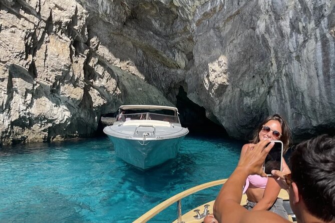 Capri Semi-Private Boat Tour and City Visit from Sorrento - Grottos and sea caves, from Grotta Verde to the White and Red Grotto