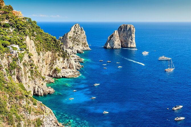 Capri Semi-Private Boat Tour and City Visit from Sorrento - Drinks, aperitif, brunch, towels, and the onboard setup
