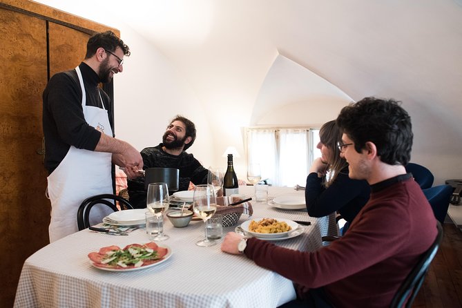 Cesarine: Home Cooking Class & Meal with a Local in Sorrento - The meal with wine, plus that Sorrento view
