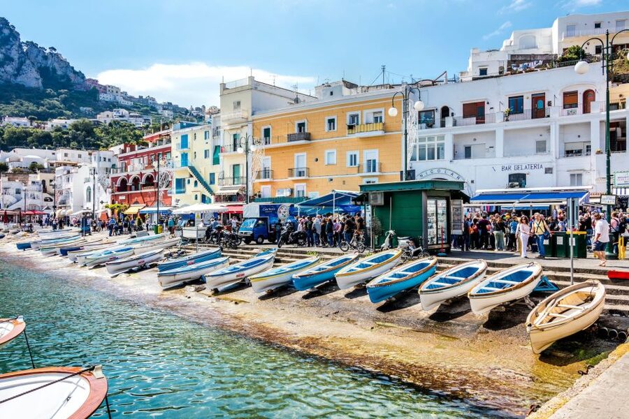 From Sorrento: Capri Day to Night Hydrofoil Boat Tour - Capri by minibus, then a walking orientation