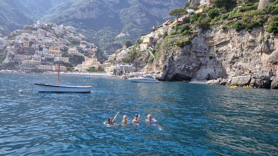 From Sorrento-Capri or Positano: Capri & Positano Boat Tour - The swim and snorkel break at Nerano Bay (Le Mortelle)