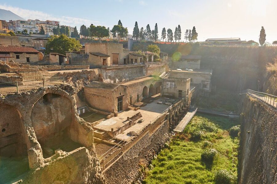 From Sorrento: Half-Day Tour of Herculaneum - The entrance moment, tickets, and what the guide does first