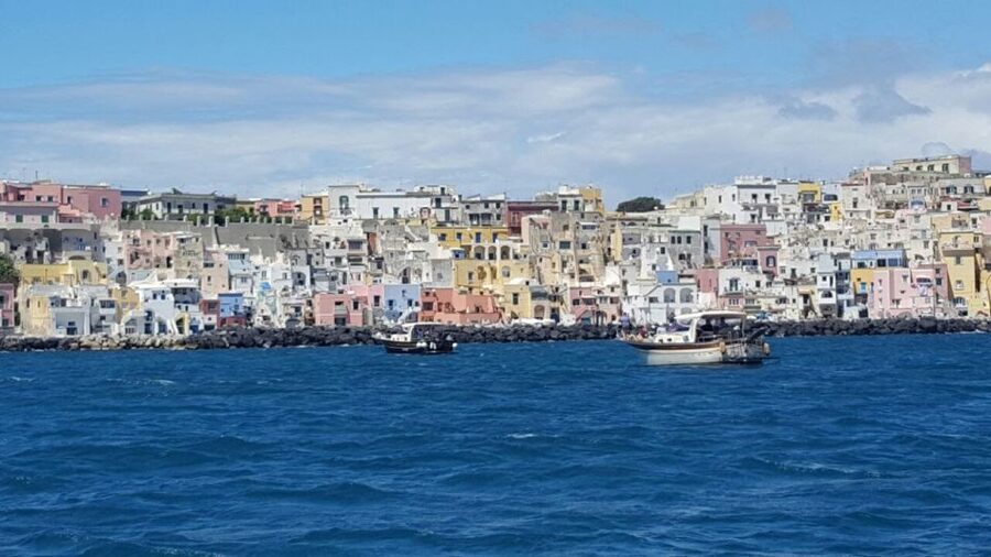 From Sorrento: Ischia and Procida Boat Tour with Snorkeling - Ischia by water to Sant’Angelo: Mortella and Aragonese Castle focus