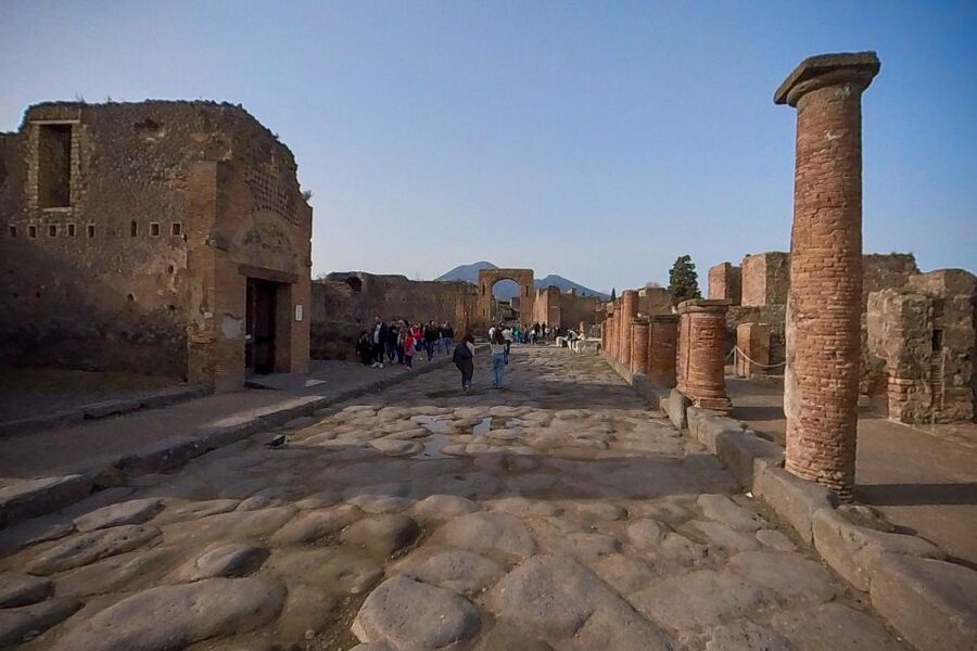 From Sorrento: Pompeii and Vesuvius Guided Tour with Lunch - Riding in comfort to the volcano, then getting off the bus