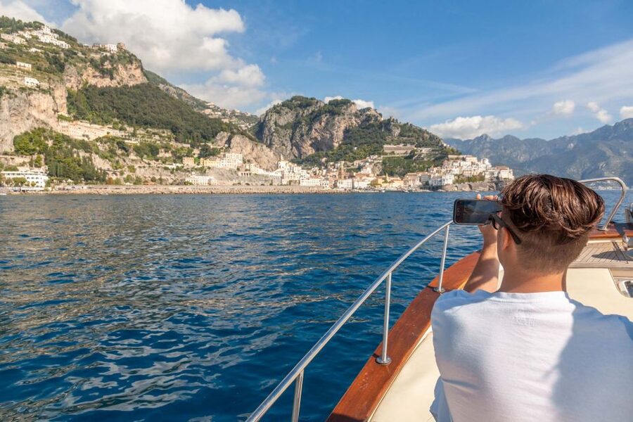 From Sorrento: Positano and Amalfi Coast Private Day Cruise - Baths of Queen Giovanna and Punta Campanella: where you get the good photos and the water time