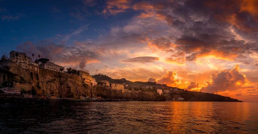 From Sorrento: Sunset Boat Tour of Sorrentine Peninsula 2h - Getting picked up in Sorrento and transferred to the port