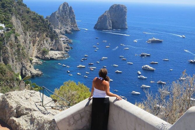 Full-Day Capri, Anacapri and Blue Grotto Tour from Sorrento - Capri town time at La Piazzetta, plus Augustus Gardens for a quick taste