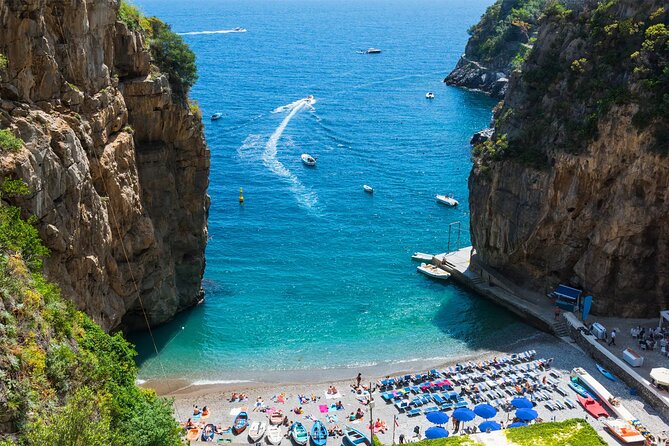 Full Day Private Boat Tour of Amalfi Coast from Sorrento - The boat setup: shade, toilet, and new 26-foot comfort