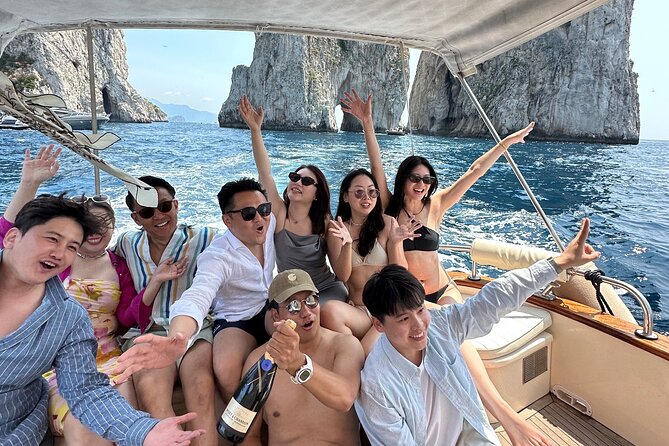 Luxury private boat tour to Capri and Blue Grotto on Gozzo 32 ft - White Grotto: a quieter cave moment before you head to Capri
