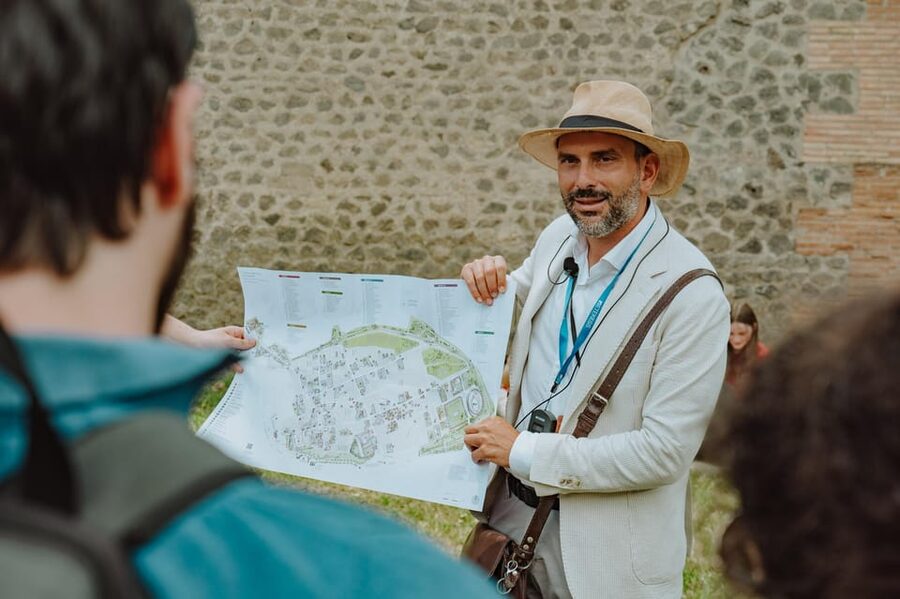 Pompeii and Herculaneum small group excursion from Sorrento - Pompeii guided walk: streets, forums, baths, and Vesuvius context