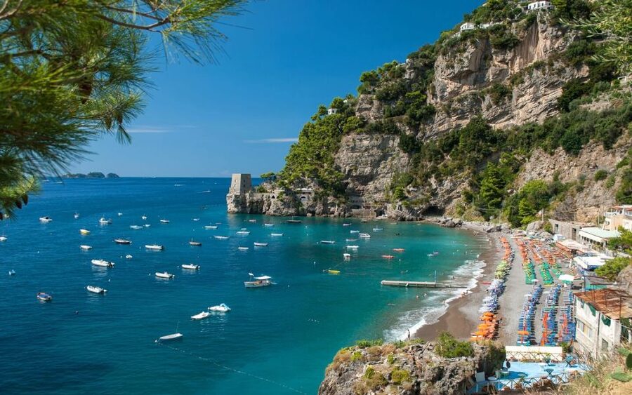 Positano, Amalfi and Ravello Sharing Tour from Sorrento - Positano hour: vertical streets, Santa Maria Assunta, and smart wandering