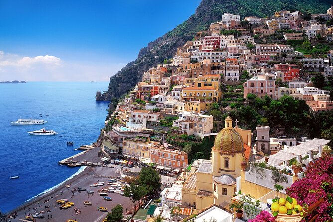 Positano & Amalfi Boat Tour from Sorrento: Swim & Light Lunch - Marina Grande first look, then Roman ruins and cliff waterfalls