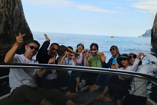 Private Boat Tour from Sorrento to Isle of Capri - Bagni Regina Giovanna and la Cascatella: Capo di Sorrento photo time with a story