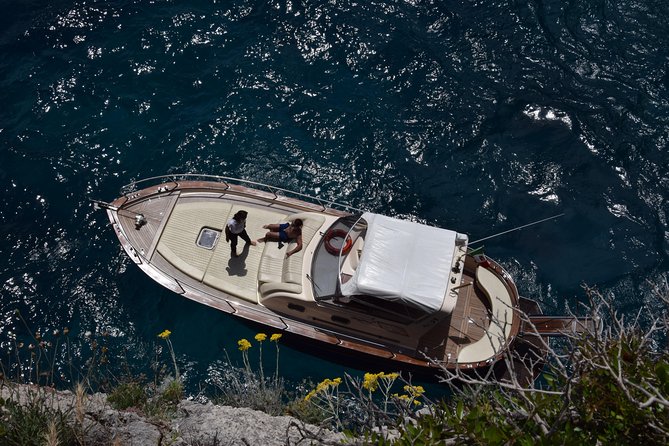 Private Boat Tour to Capri from Sorrento on a 38-Foot Apreamare - The Sorrento-to-Capri cruise, with Marciano waterfall views
