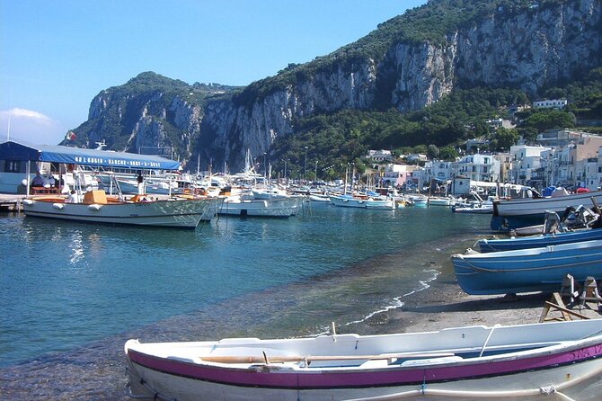 Private Capri Blue Grotto No Stress Tour with Kids from Sorrento - Caesar Augustus Gardens: Bay of Salerno and Faraglioni views