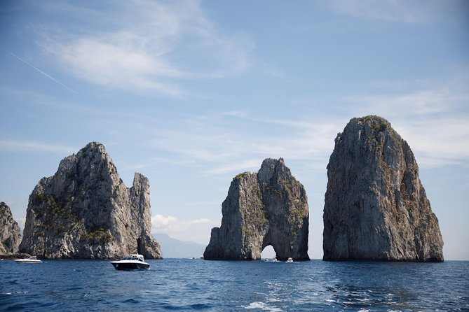 Private Capri & Positano Day Trip from Sorrento on a 28ft Boat - The 28-foot gozzo boat: sundeck, restroom, and a calmer day at sea