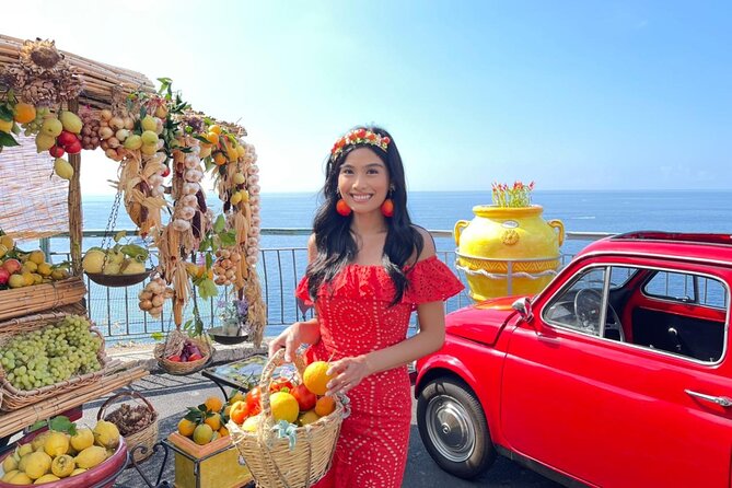 Private Photo Tour on the Amalfi Coast with Fiat 500 - The Fiat 500 itself is part of the photo styling