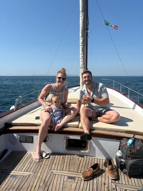 Sorrento: Boat Coastal Cruise with Swim and Limoncello - The Vesuvius view across the Sorrentine Peninsula
