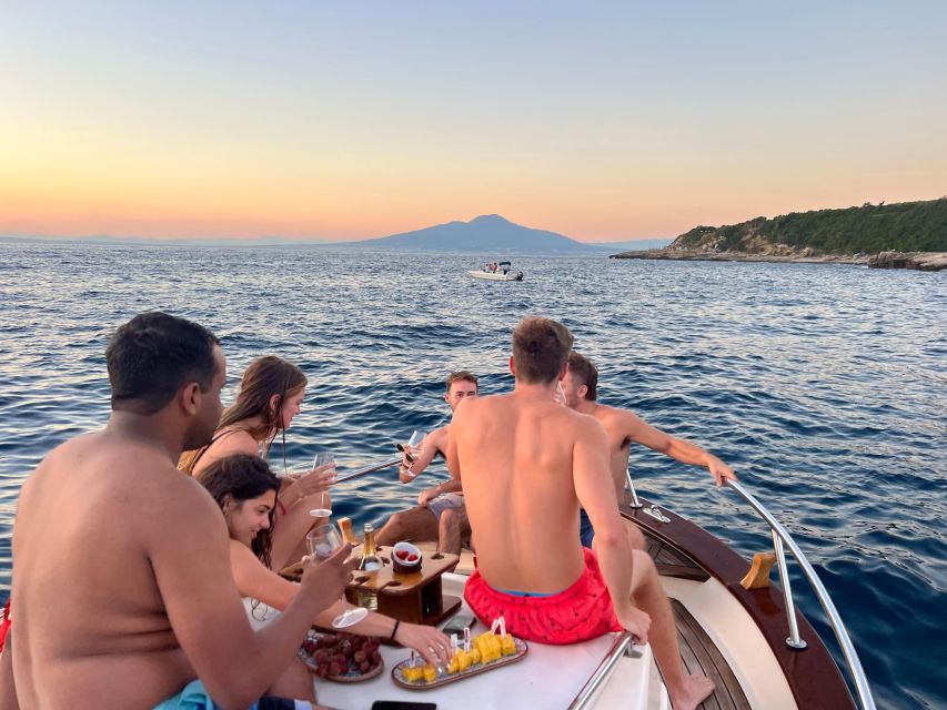 Sorrento: Private Sunset Boat Tour with Music and Aperitif - Snorkeling with gear included: a bonus, not the main event