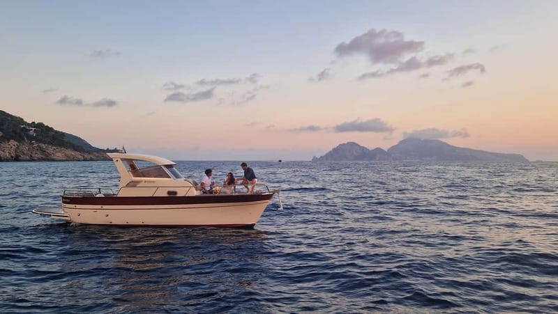 Sorrento: Sunset Coastal Boat Tour with Aperitif - First stop matters, Via Marina Piccola sets the tone