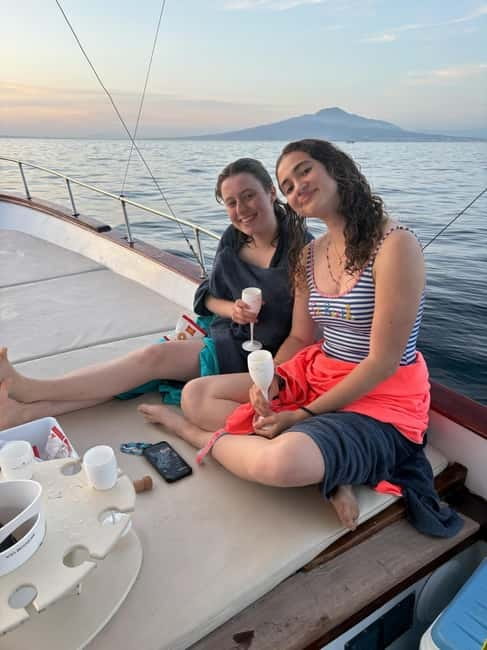 Sorrento Sunset Cruise with Aperitif on Board - Queen Giovanna Baths: Roman ruins plus a natural seawater pool