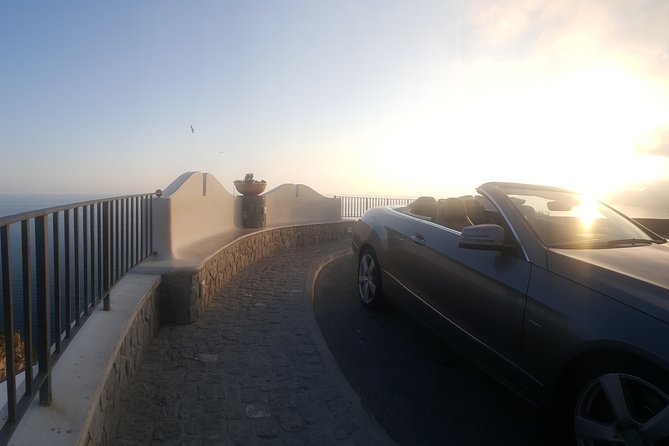 Sunset tour with Mercedes convertible Eclass from Sorrento peninsula or Positano - Sunset Stop Above the Sorrento Hills: Marina Del Cantone and Capri Ahead
