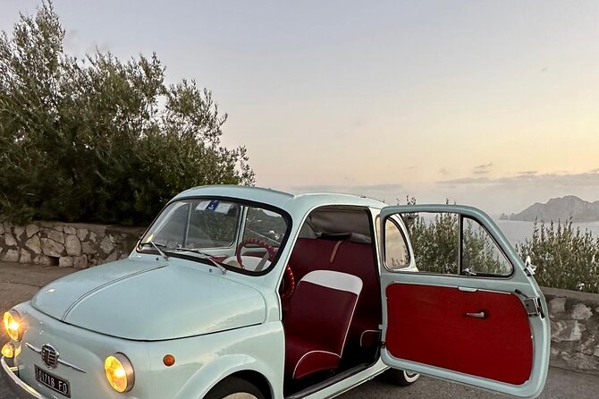 Vintage car 500 Photo shoot on The amalfi coast - The drive-down-coast photo stops: more Praiano views, less wasted time
