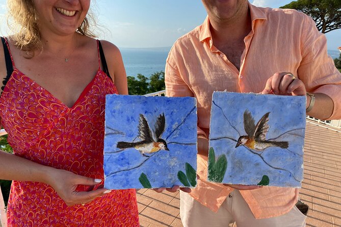 Workshop Fresco Painting & Aperitivo Seaview in Sorrento coast - The rooftop painting session and why the view helps